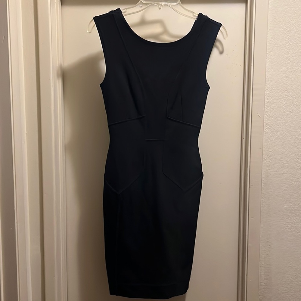 Black stretch French Connection dress